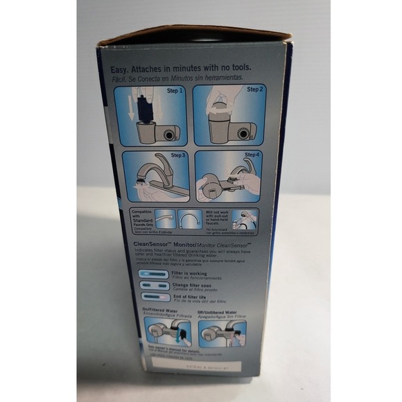 PUR Maxion Faucet Water Filter Filtration Reduces 99% Lead Silver Model PFM300V - Picture 2 of 6